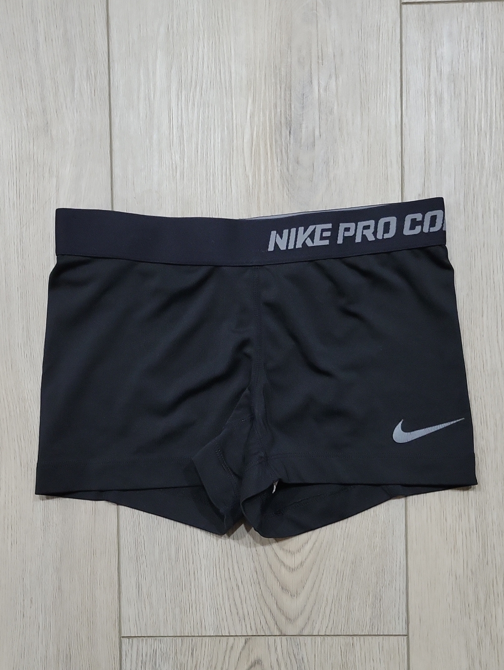 Nike Black Performance Compression Shorts with Gray Logos